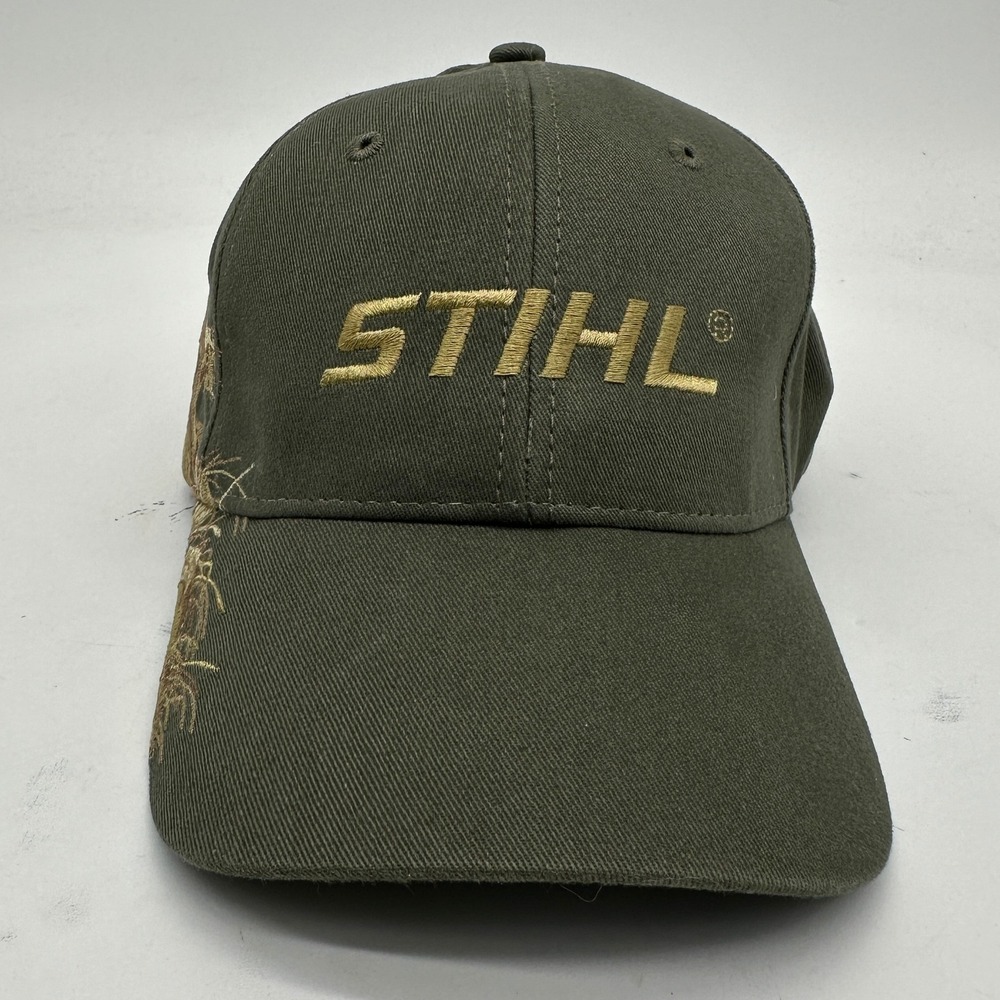 Stihl Dri-Duck Mens Hunting Hats OSFA Olive Green Embroidered Strapback Cap NEW‎